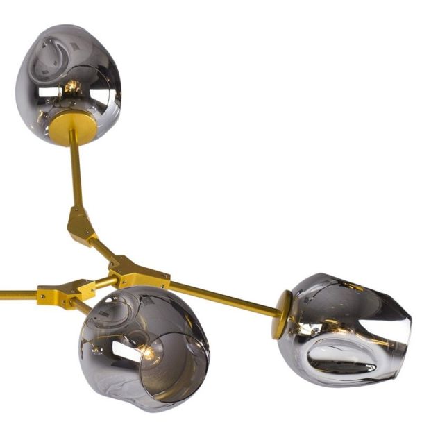 Step into Design ST-1232-6 GOLD Lampa wisząca MODERN ORCHID-6 złoto szara 130 cm