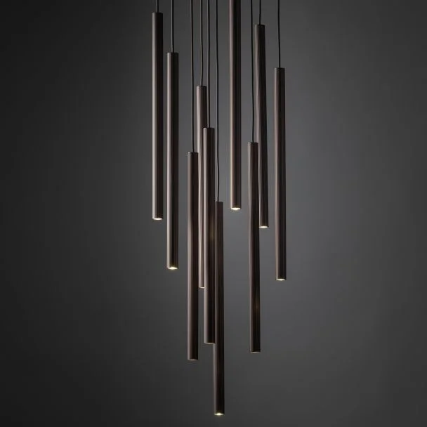 TK-LIGHTING 11493 FERRO NEW BROWN LAMPA WISZĄCA 10XG9 KOŁO