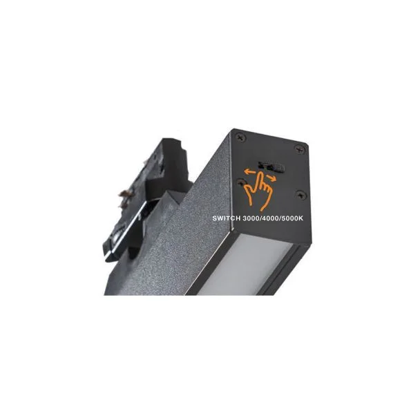 AZZARDO AZ4567 LINNEA 86 TRACK 3LINE 36W CCT BK TECHNICAL TRACK BLACK reflektor 3-fazowy