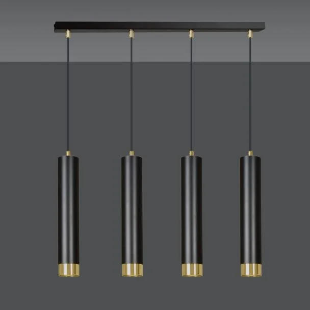 EMIBIG 644/4 LAMPA WISZĄCA KIBO 4 BL/GOLD