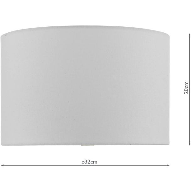 DAR WEY132 WHITE FAUX SILK SHADE FOR WEY4223