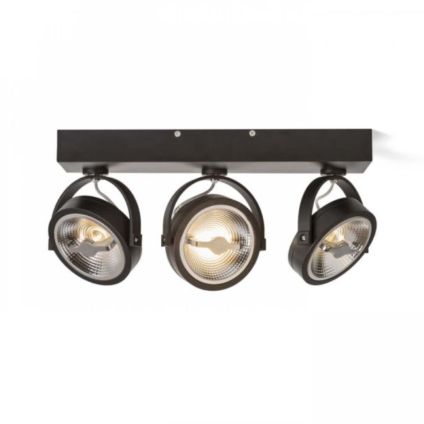 RENDL R12337 KELLY LED III ścienna czarna 230V LED 3x12W 24° 3000K