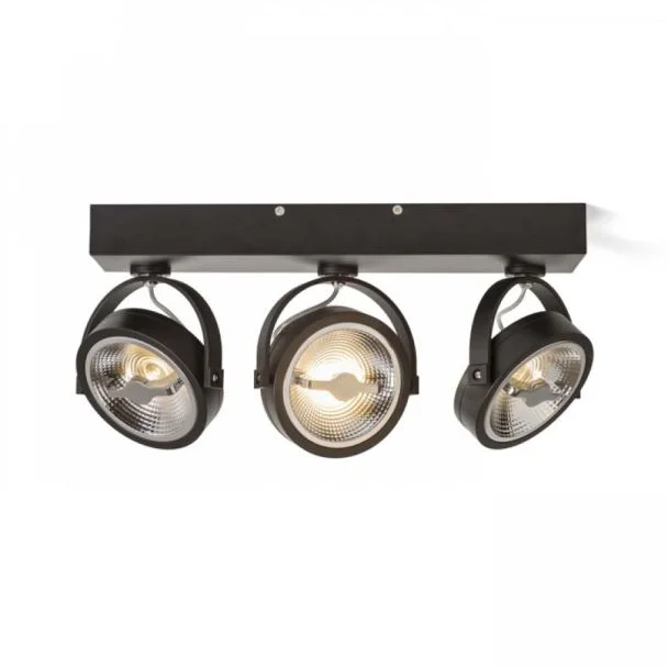 RENDL R12337 KELLY LED III ścienna czarna 230V LED 3x12W 24° 3000K