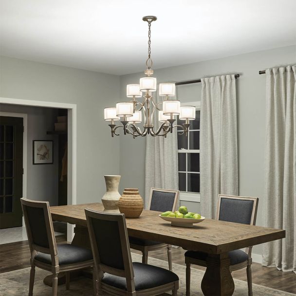 ELSTEAD Lacey KL-LACEY9-AP 9 Light Chandelier - Antique Pewter