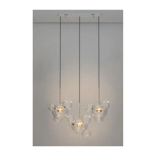 King Home XCP9148-3B Lampa wisząca CAPRI LINE 3 złota - 180 LED, aluminium, szkło