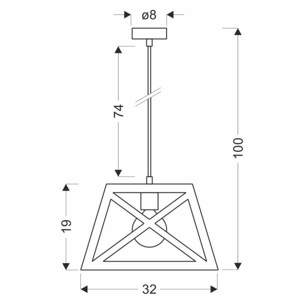 CANDELLUX 31-78520 Origami lampa wisząca czarny 1x40w e27 klosz czarny