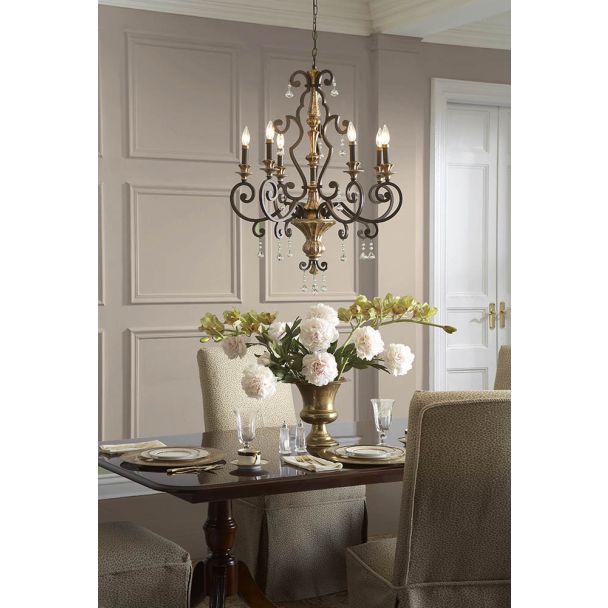 ELSTEAD MARQUETTE QZ/MARQUETTE6/A 6Lt Chandelier