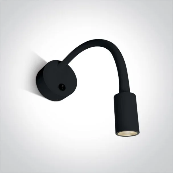 ONE LIGHT 65738A/B/W Stamna czarna przyłóżkowa oprawa COB LED 3000K 3W IP20
