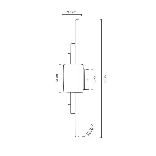 MOOSEE MSE010100358 MOOSEE lampa ścienna EVANS czarna / złota