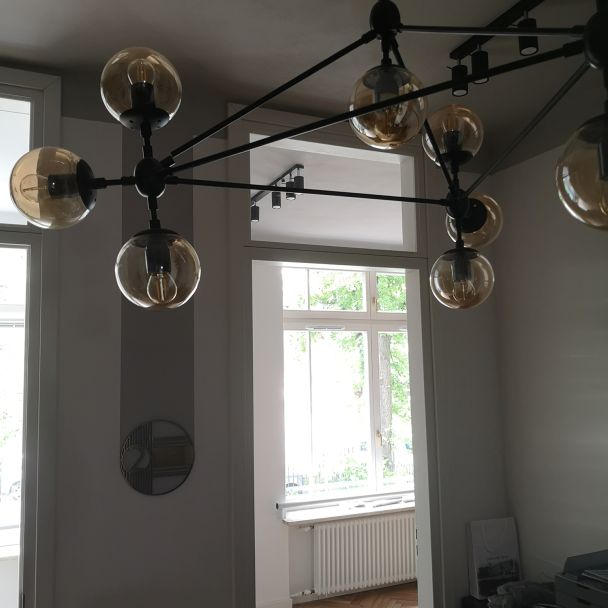Step into design ST-9047-10 amber Lampa wisząca ASTRIFERO-10 bursztynowo czarna 90 cm