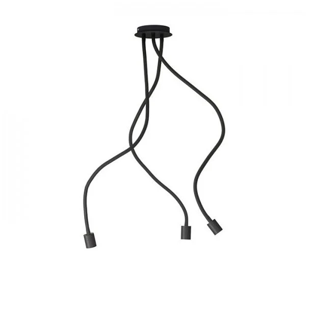 RENDL R12935 LOYD E27 III sufitowa czarna 230V E27 3x28W