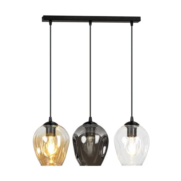 EMIBIG 679/3 LAMPA WISZĄCA ISTAR 3 BL TRANSPARENT