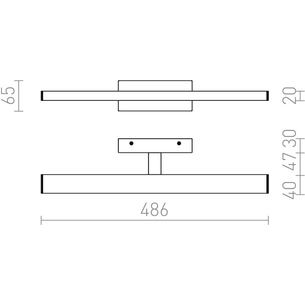 RENDL R12950 PANON LONG ścienna chrom 230V LED 12W IP44 3000K