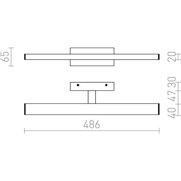 RENDL R12950 PANON LONG ścienna chrom 230V LED 12W IP44 3000K