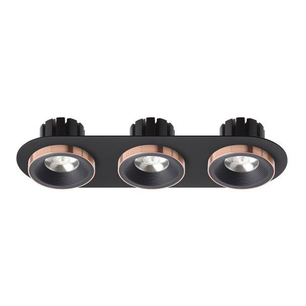 RENDL R13249 SHARM R III wpuszczana czarna/czarna miedź 230V LED 3x10W 24° 3000K