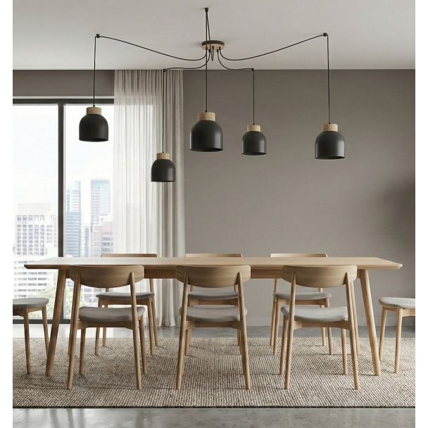EMIBIG 1626/5 KRU 5 BLACK LAMPA WISZĄCA