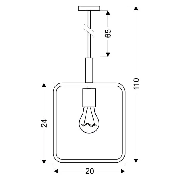 CANDELLUX 31-73501 FRAME LAMPA WISZĄCA 1X60W E27 CZARNY