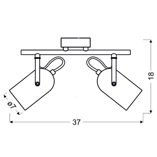 CANDELLUX 92-66480 GRAY LISTWA 2X40W E14 SZARY