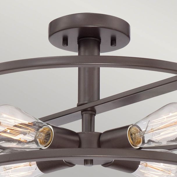 ELSTEAD New Harbor QZ-NEW-HARBOR-SF 4 Light Semi-Flush