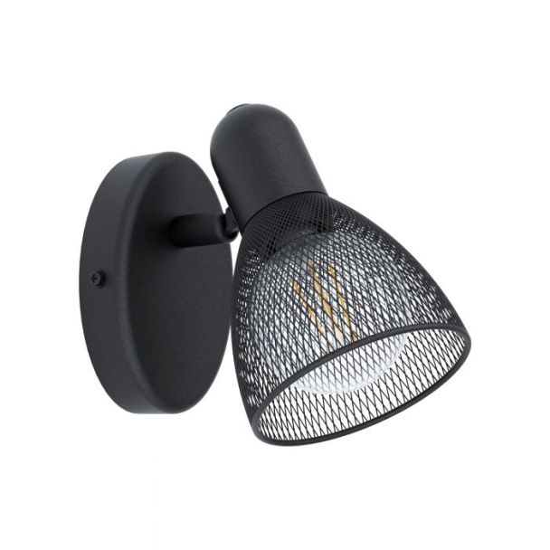 EGLO 98621 LAMPA CAROVIGNO SPOT WL/1 E14 SCHWARZ/GITTER CAROVIGNO