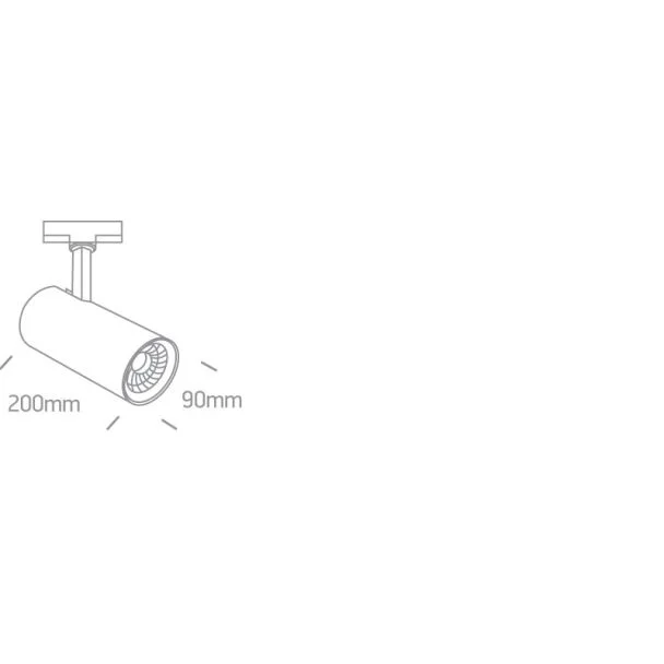 ONE LIGHT 65642CT/B/C Triora 3 czarny track spot COB LED 4000K 30W
