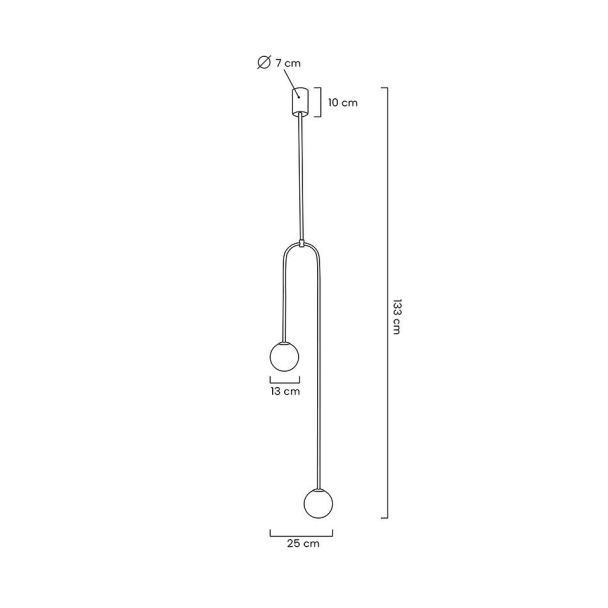 Moosee MSE010100261 Lampa wisząca LOW czarna