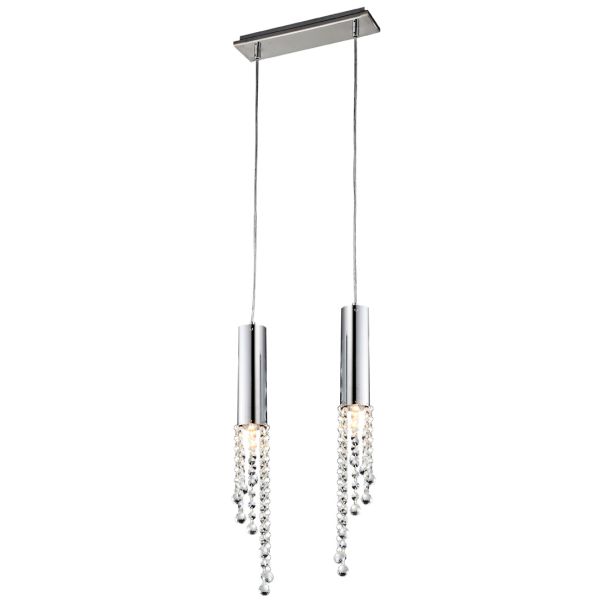 CANDELLUX 32-25265-Z DUERO LAMPA WISZĄCA 2X3W LED GU10 CHROM BEZ ŻARÓWKI