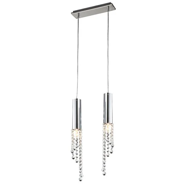 CANDELLUX 32-25265-Z DUERO LAMPA WISZĄCA 2X3W LED GU10 CHROM BEZ ŻARÓWKI