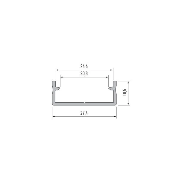LED LABS 10-0000-78 Profil LED LUMINES typ DUAL srebrny anodowany 1 m