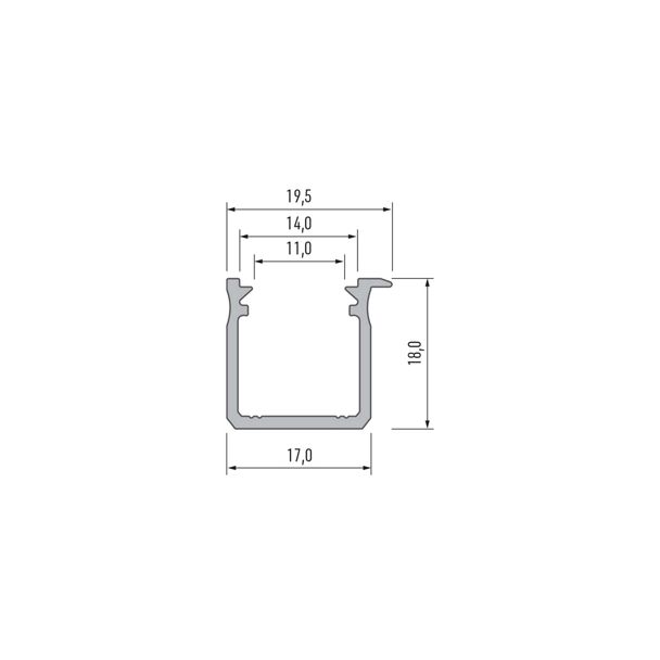 LED LABS 10-0001-10 Profil LED LUMINES typ J surowy 3 m