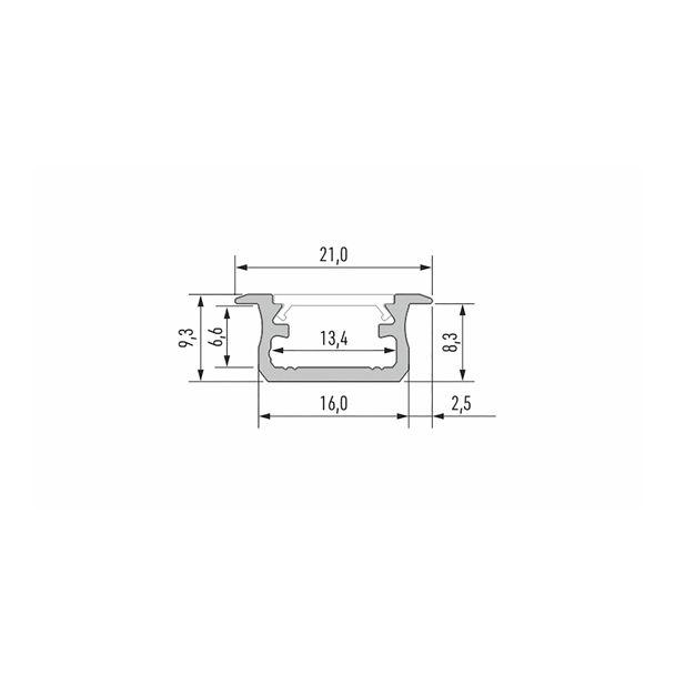 LED LABS 10-0021-10 Profil LED LUMINES typ B biały lakierowany 1 m