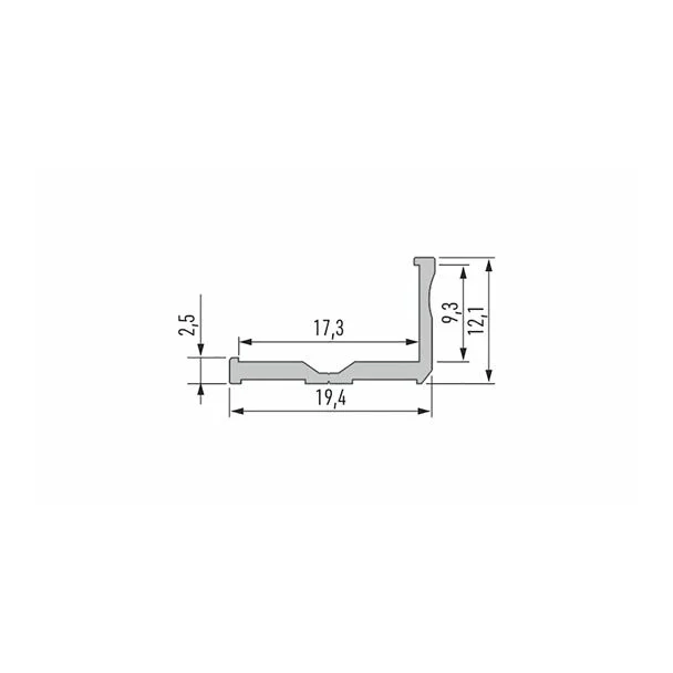LED LABS 10-0050-10 Profil LED LUMINES typ E surowy. 1 m