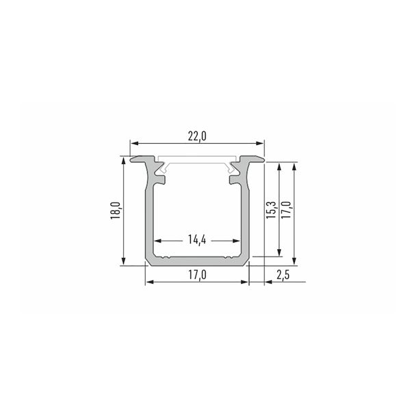 LED LABS 10-0072-30 Profil LED LUMINES typ G czarny anodowany 3 m