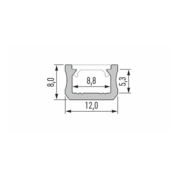 LED LABS 10-0083-30 Profil LED LUMINES typ X inox anodowany 3 m