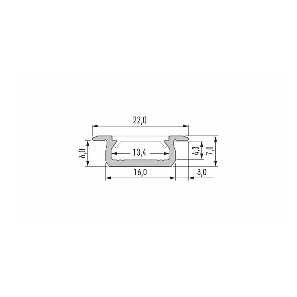 LED LABS 10-0103-10 Profil LED LUMINES typ Z inox anodowany 1 m