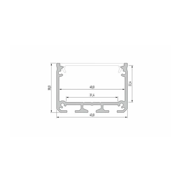 LED LABS 10-0115-10 Profil LED LUMINES typ ILEDO czarny lakierowany 1 m