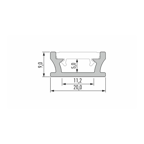 LED LABS 10-0154-20 Profil LED LUMINES typ TERRA srebrny anodowany 2,02 m