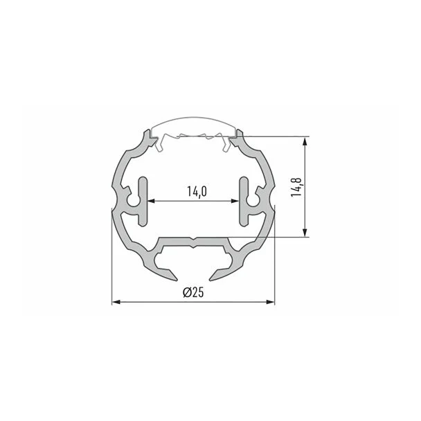 LED LABS 10-0172-10 Profil LED LUMINES typ Cosmo czarny anodowany 1 m