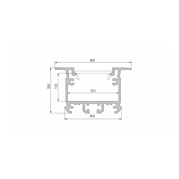 LED LABS 10-0234-20 Profil LED LUMINES typ inTalia srebrny anodowany 2,02 m