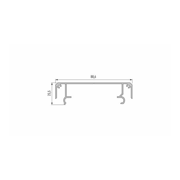 LED LABS 10-0244-10 Profil LUMINES typ Largo M1 srebrny anod. 1 m