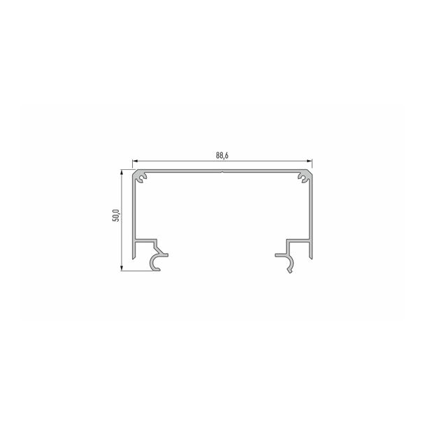 LED LABS 10-0254-30 Profil LUMINES typ Largo M2 srebrny anod. 3 m