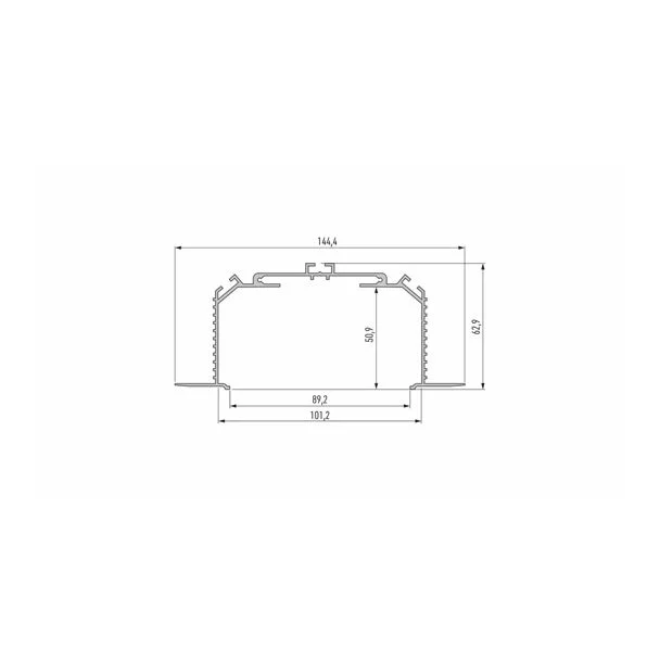 LED LABS 10-0264-10 Profil LUMINES typ Largo M3 srebrny anod. 1 m