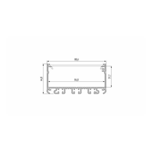 LED LABS 10-0281-10 Profil LED LUMINES typ Largo biały lakierowany 1 m