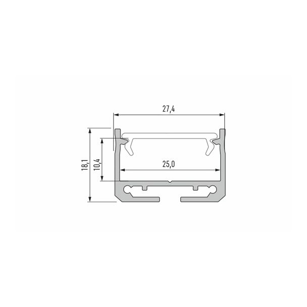 LED LABS 10-0334-10 Profil LED LUMINES typ Sileda srebrny anodowany 1 m