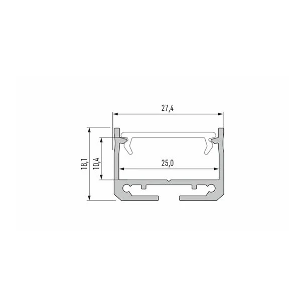 LED LABS 10-0335-20 Profil LUMINES typ Sileda czarny lakierowany 2,02 m