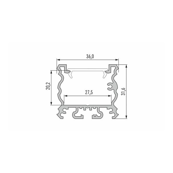 LED LABS 10-0384-10 Profil LED LUMINES typ Talia srebrny anodowany 1 m