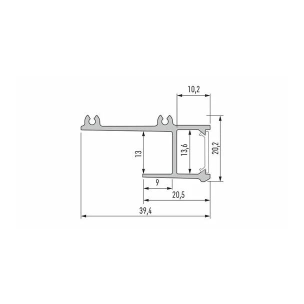 LED LABS 10-0404-20 Profil LED LUMINES typ APA12 srebrny anodowany 2,02 m