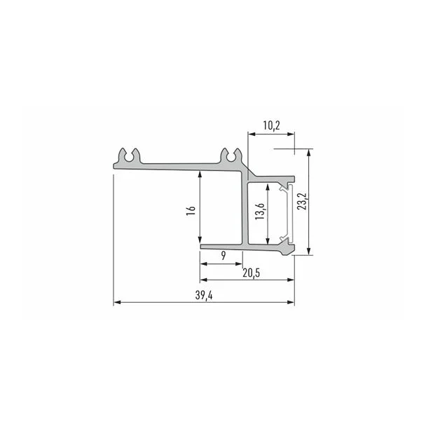 LED LABS 10-0414-20 Profil LED LUMINES typ APA16 srebrny anodowany 2,02 m