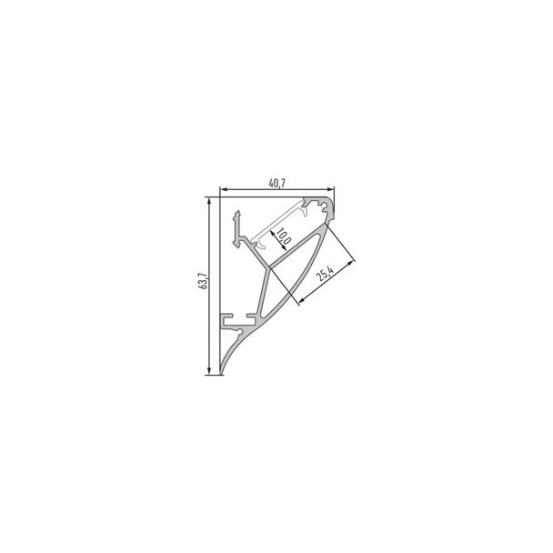 LED LABS 10-0421-10 Profil LED LUMINES typ Conva biały lakierowany 1 m