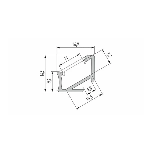 LED LABS 10-0454-20 Profil LED LUMINES typ H srebrny anodowany 2,02 m
